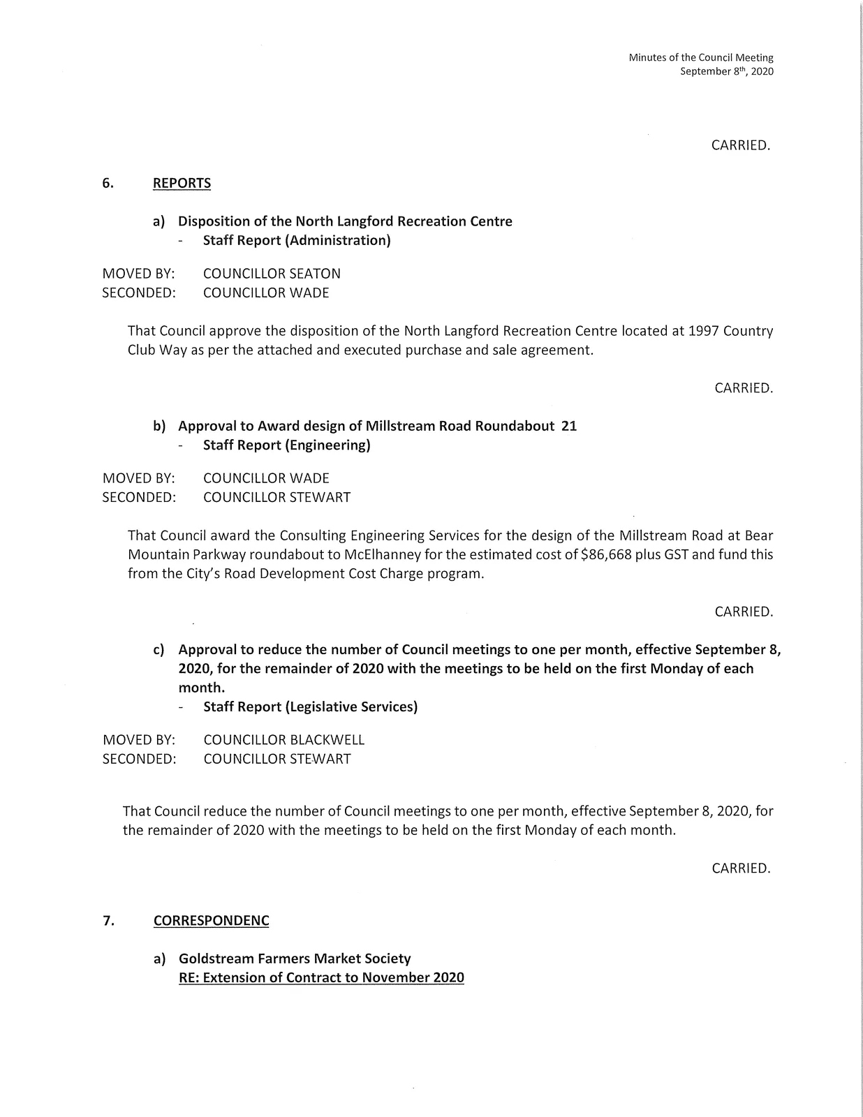 Page 3 scan of minutes