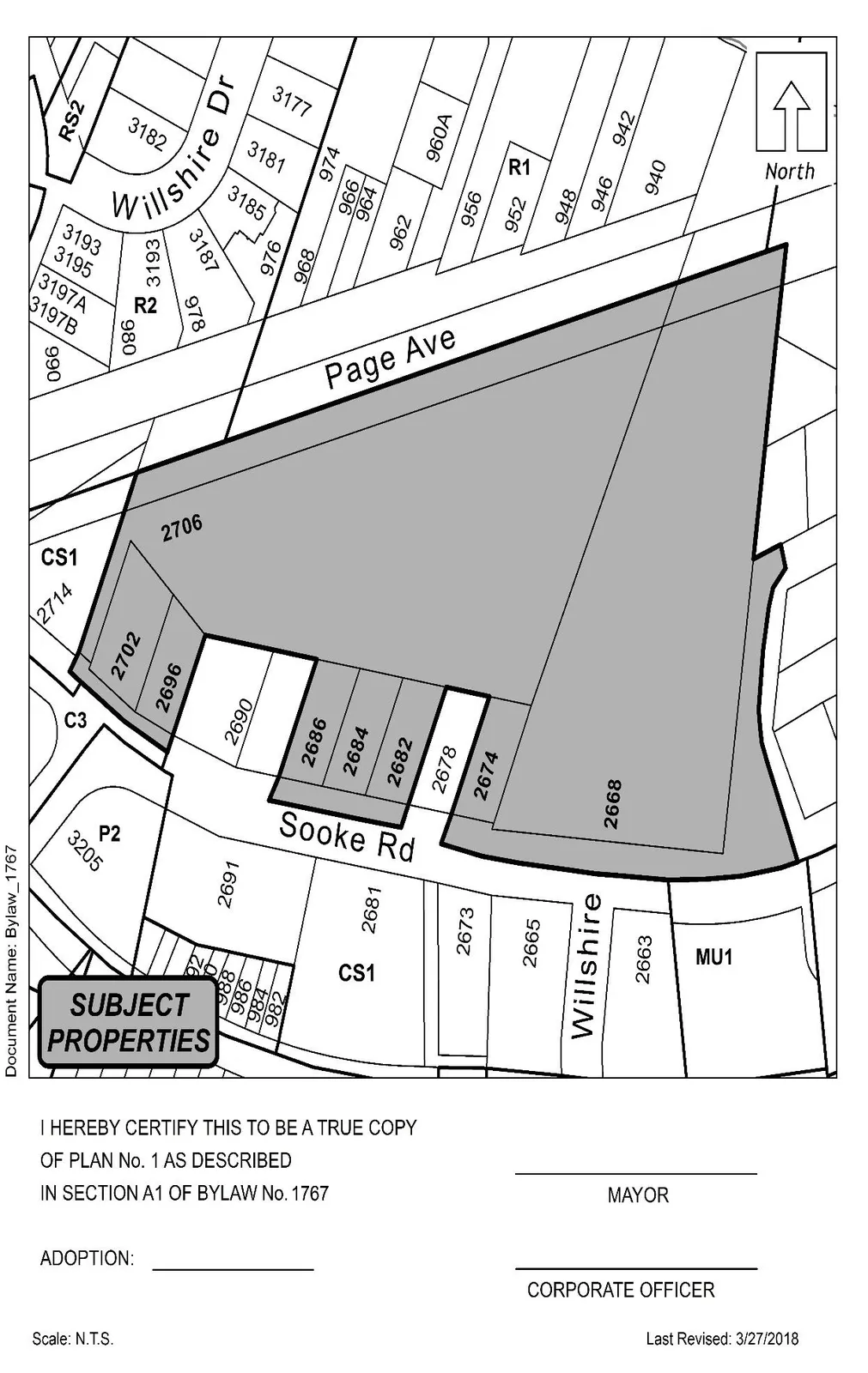 Contact/address block from City of Langford notice