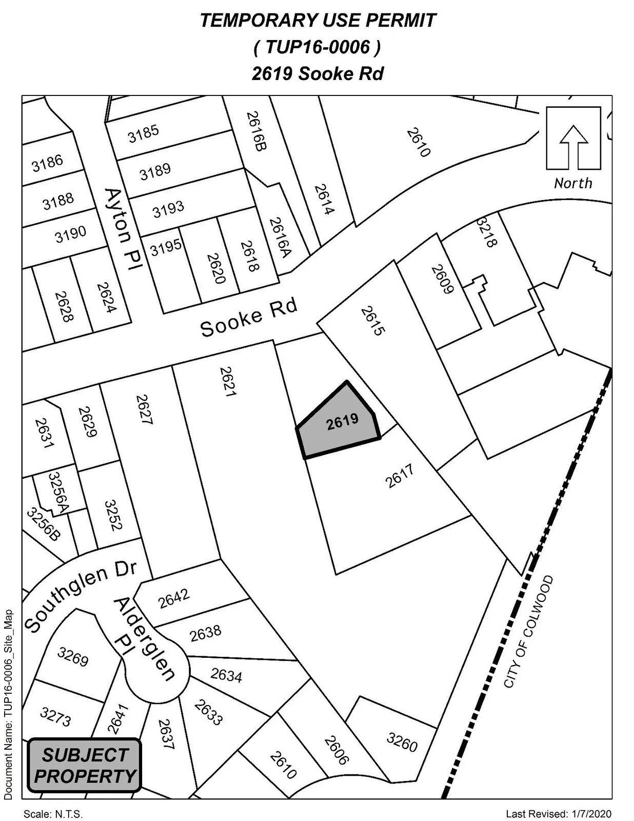 Site Map for 2619 Sooke Road