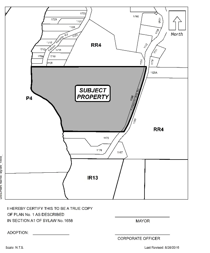 scanned page image of Bylaw No. 1658