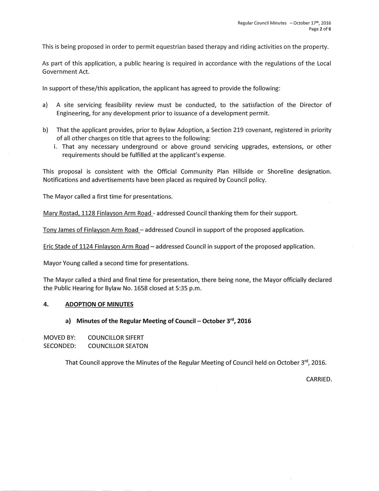 Page 2 scan of meeting minutes