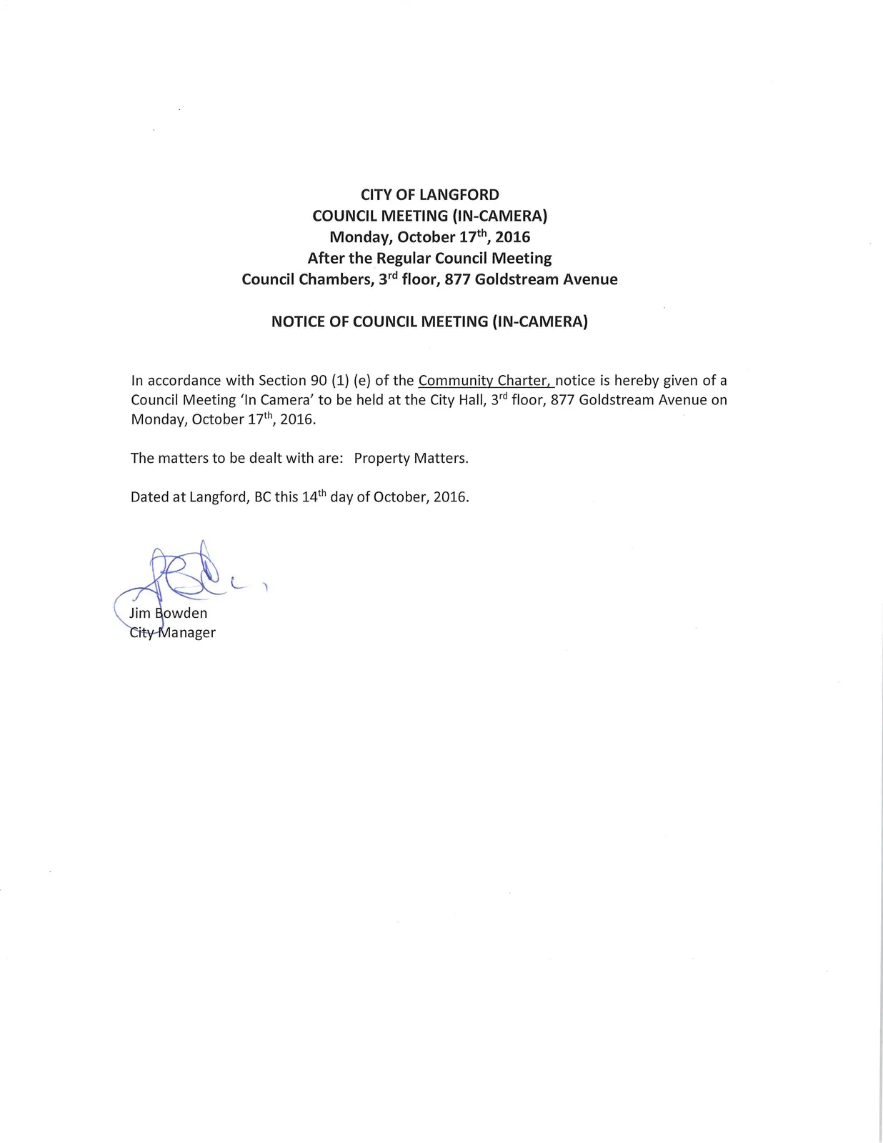 scanned notice of council meeting