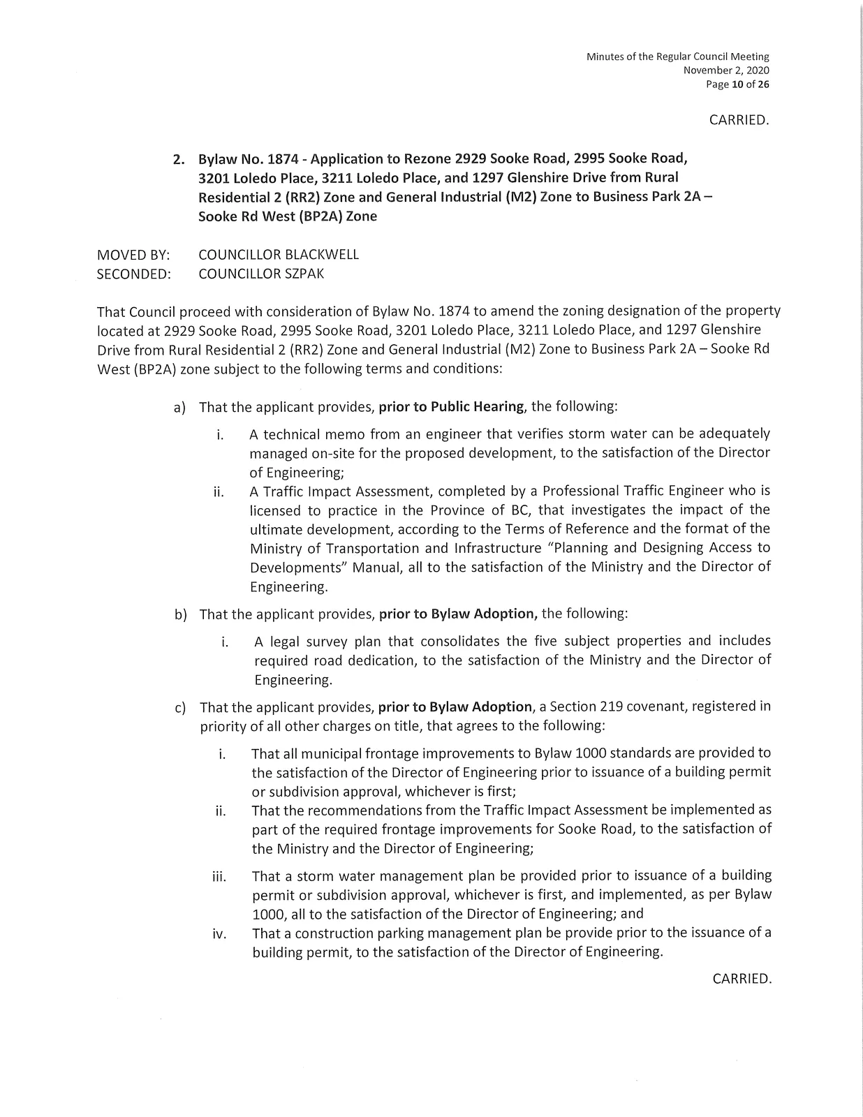 Bylaw 1883 staff report attachments