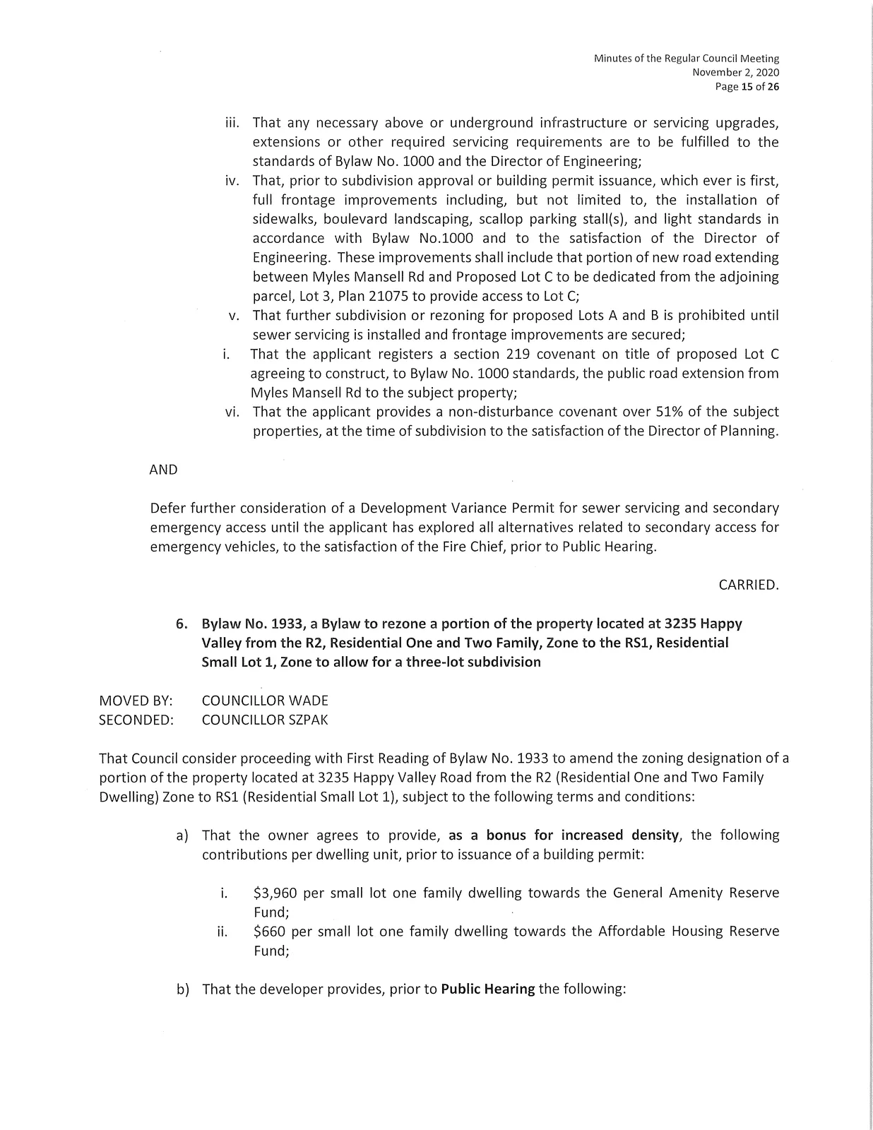 West Shore Parkway / Goldstream Avenue rezoning