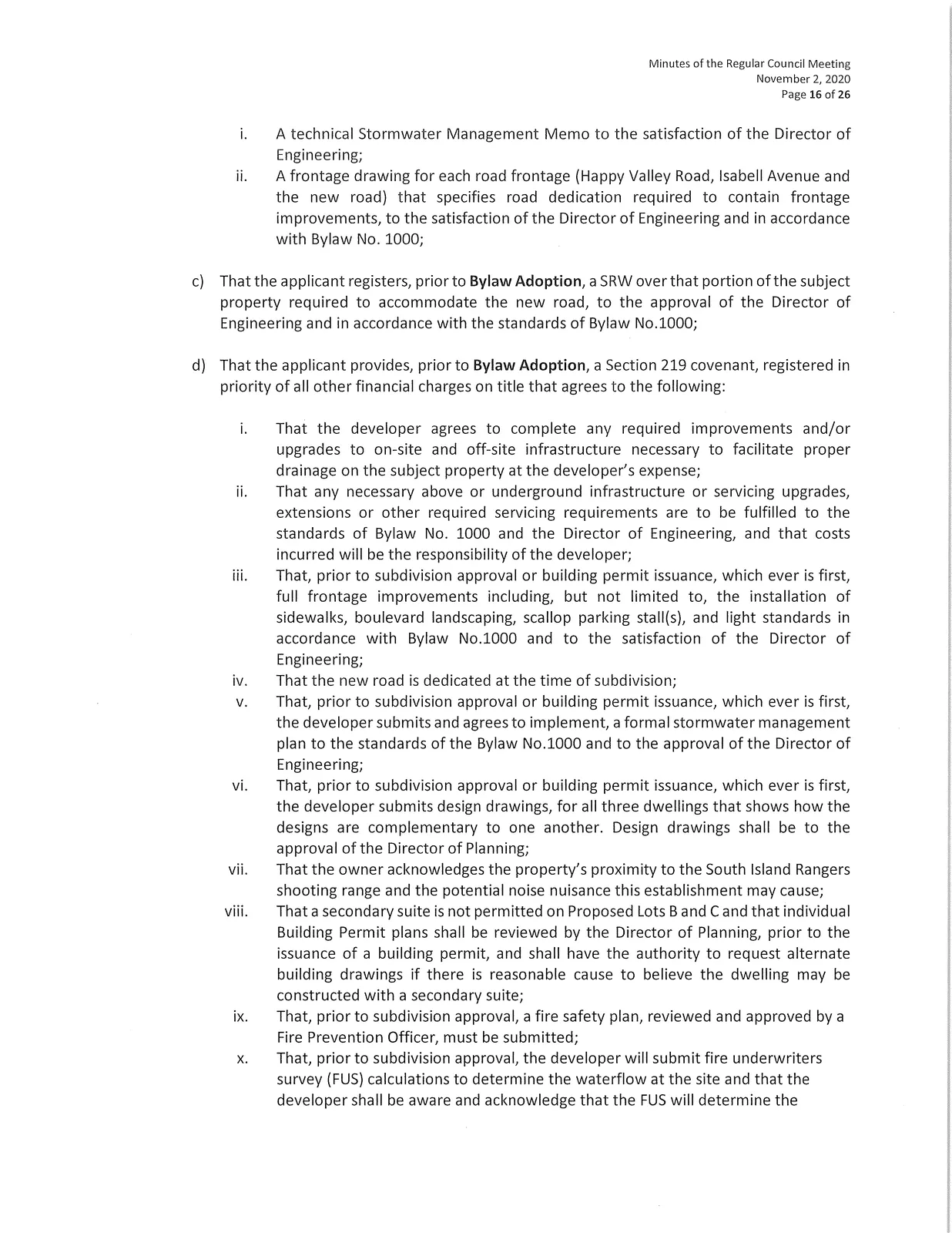 Langshire Rd bylaws