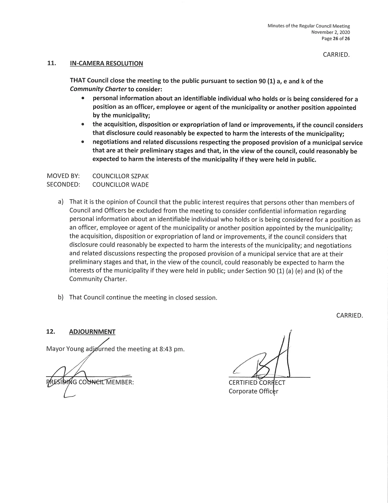 Additional meeting pages/images