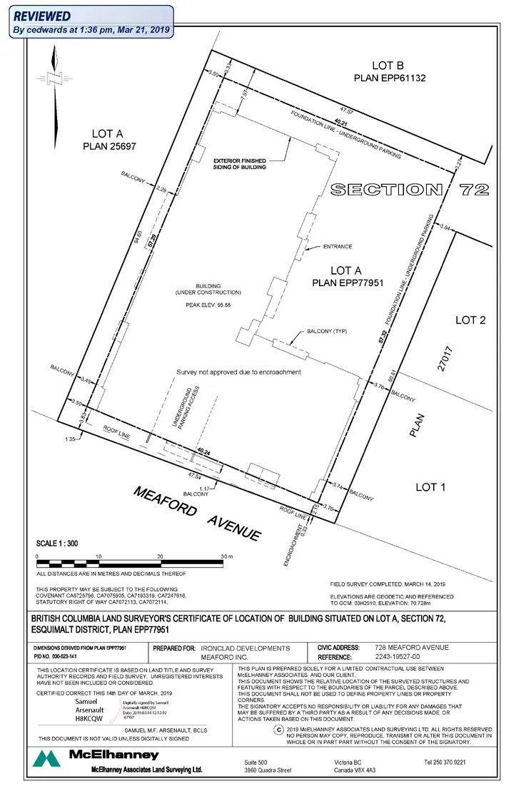 Proposed layout: 728 Meaford Avenue encroachment agreement