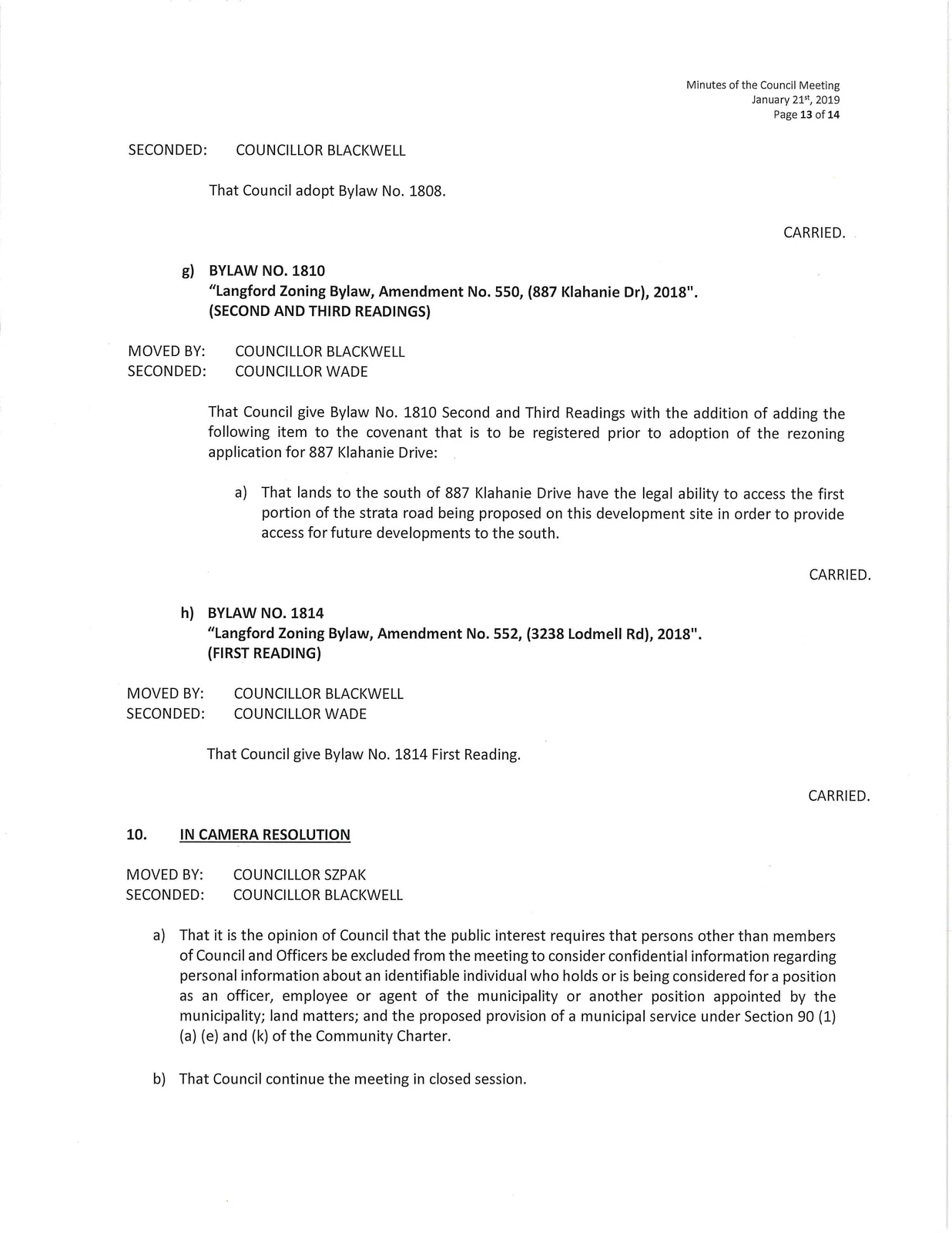 Council meeting proceedings (photograph)