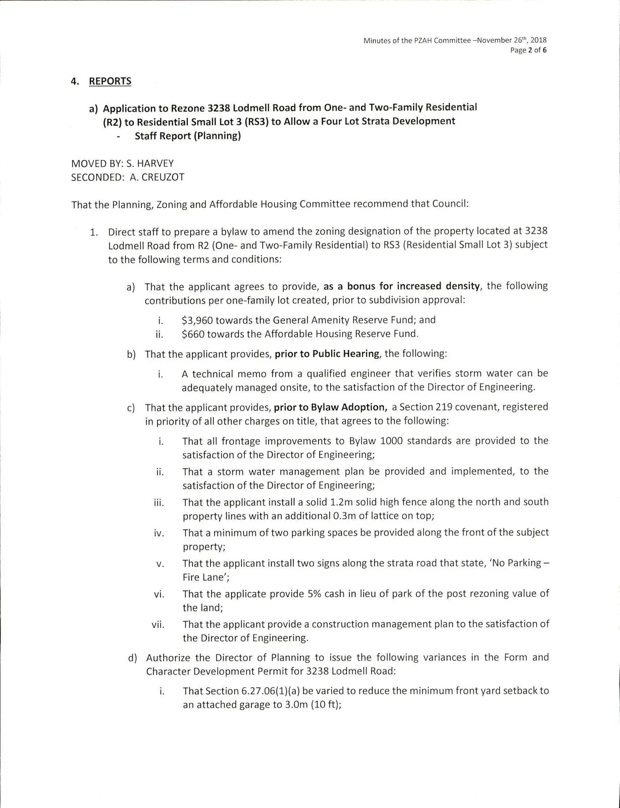 Bylaw / amenity contribution summary (illustration, if included)