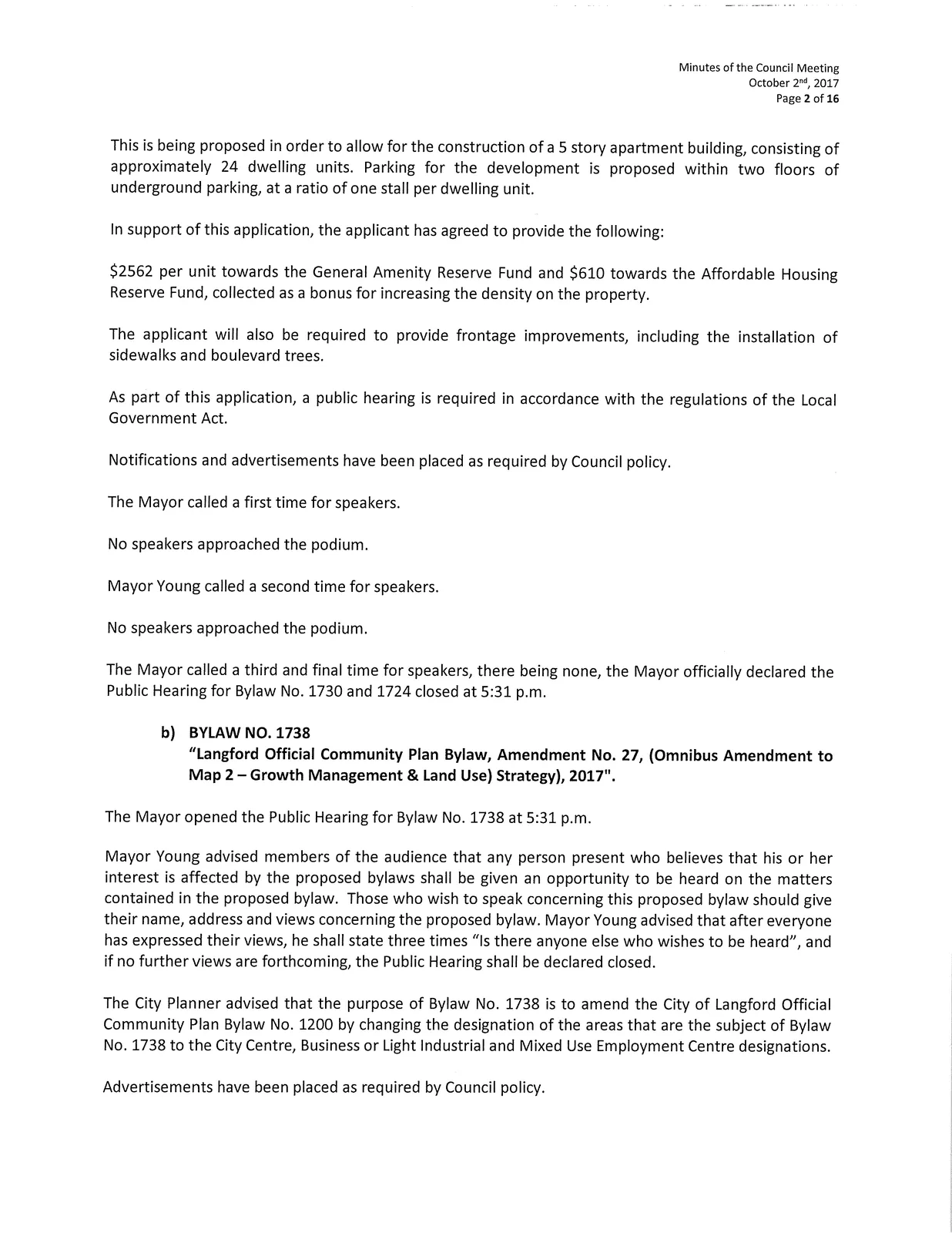 Public hearing notices