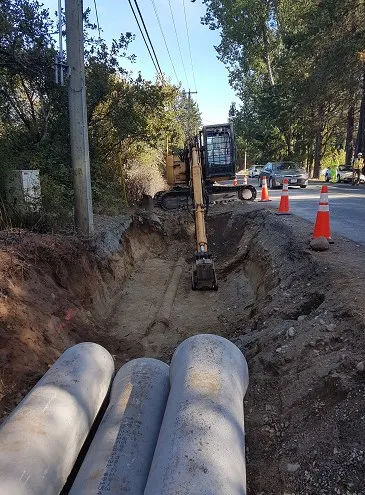 Photo — Related drainage/culvert upgrade work