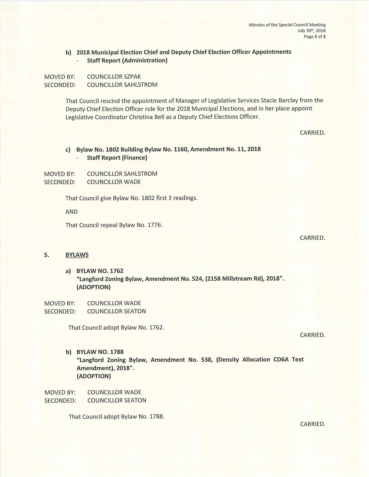 Continuation of meeting minutes