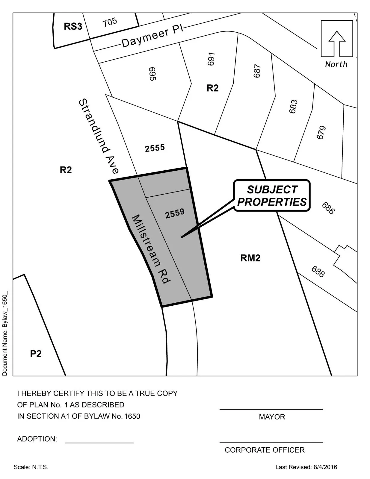 Bylaw No. 1650 page image