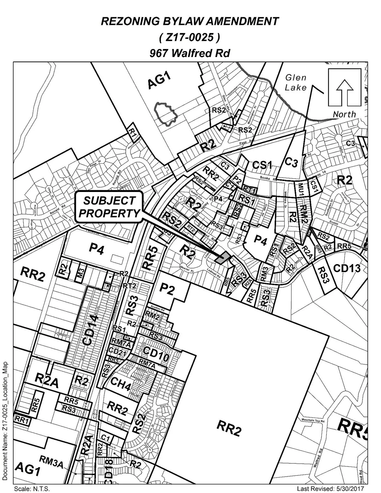 Location map for 967 Walfred Road